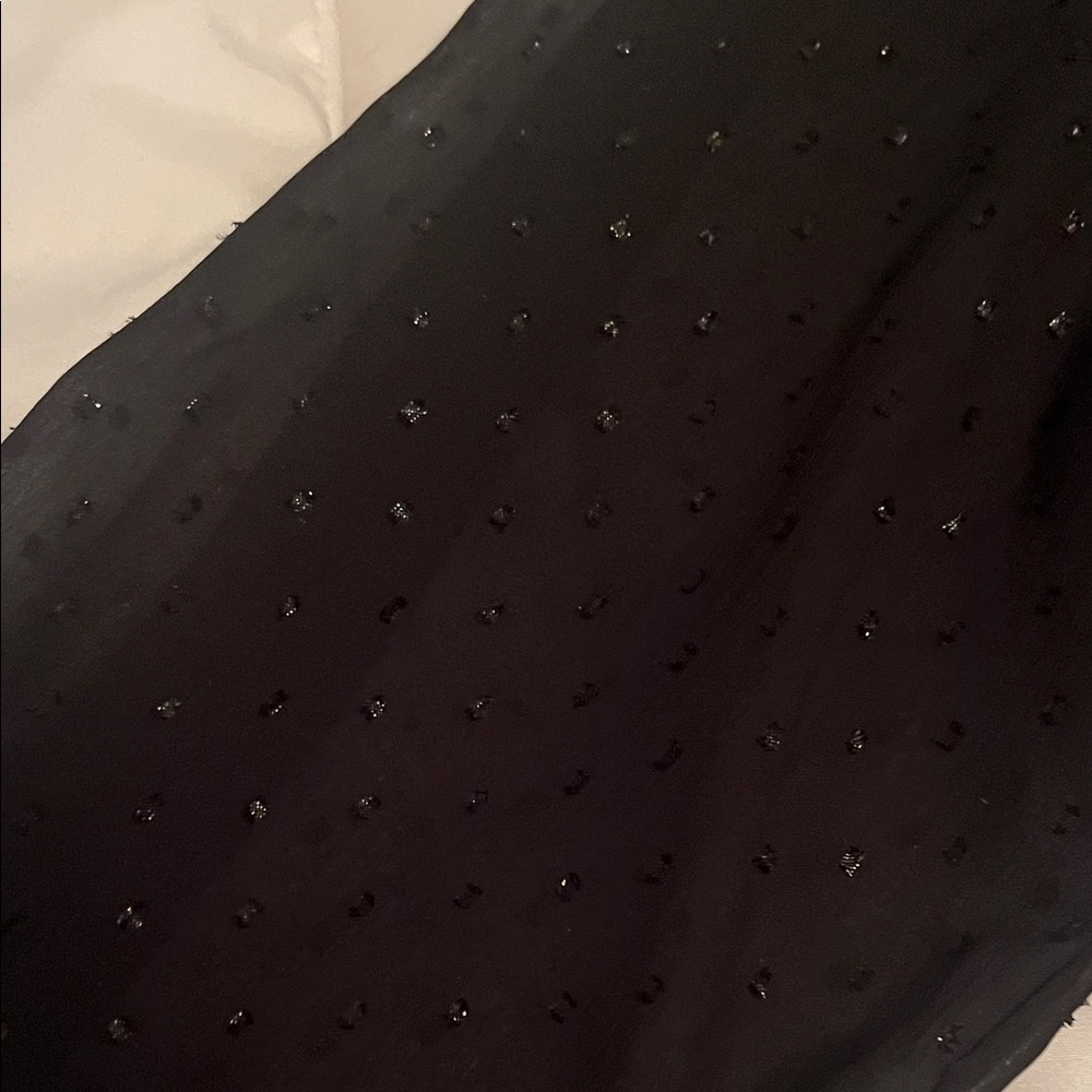 Calvin Klein Black Top with Sheer Sleeves - Picture 13 of 14